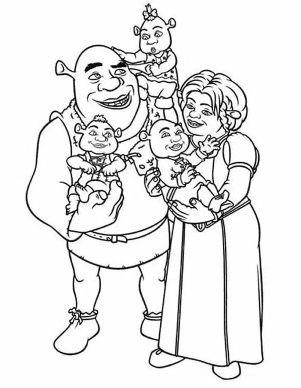 Shrek coloring pages printable for free download