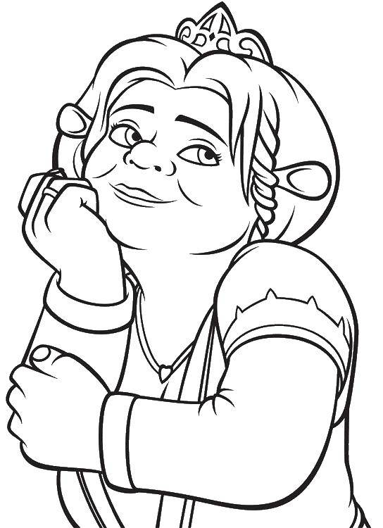 Online coloring pages coloring page fiona shrek download print coloring page