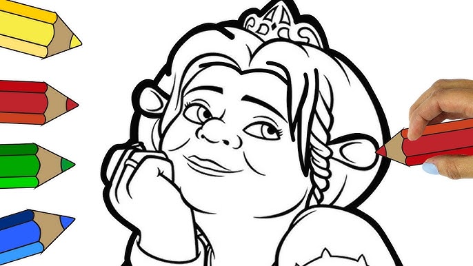 Fiona shrek coloring pages how to color fiona