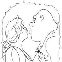 Fiona and shrek coloring pages