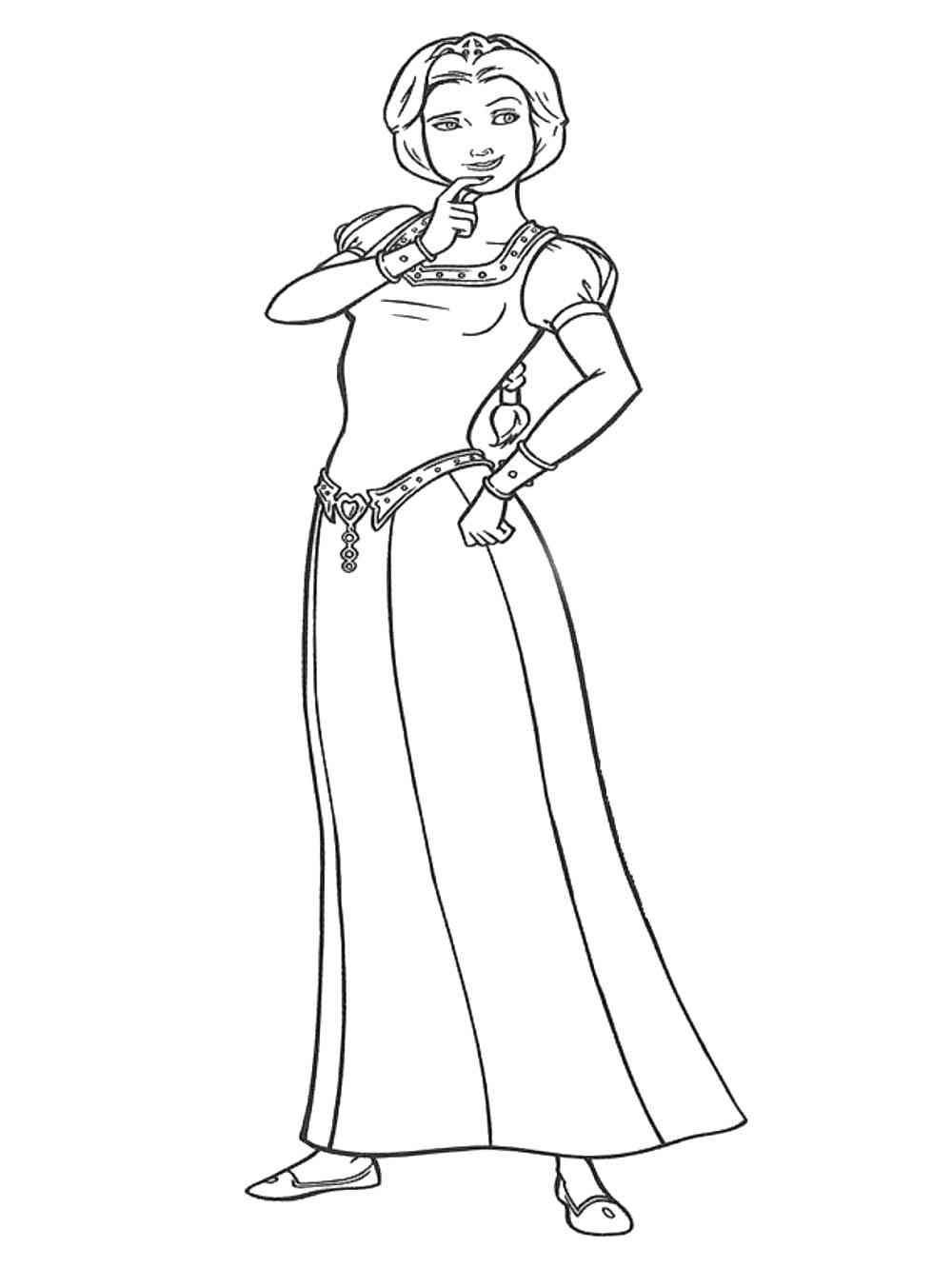 Princess fiona coloring pages