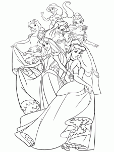 Princess coloring pages for adults kids