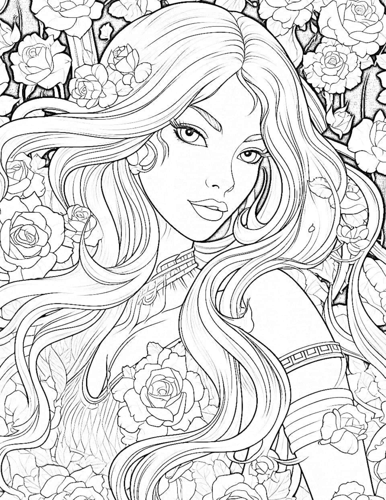 Gorgeous princess coloring pages for kids and adults