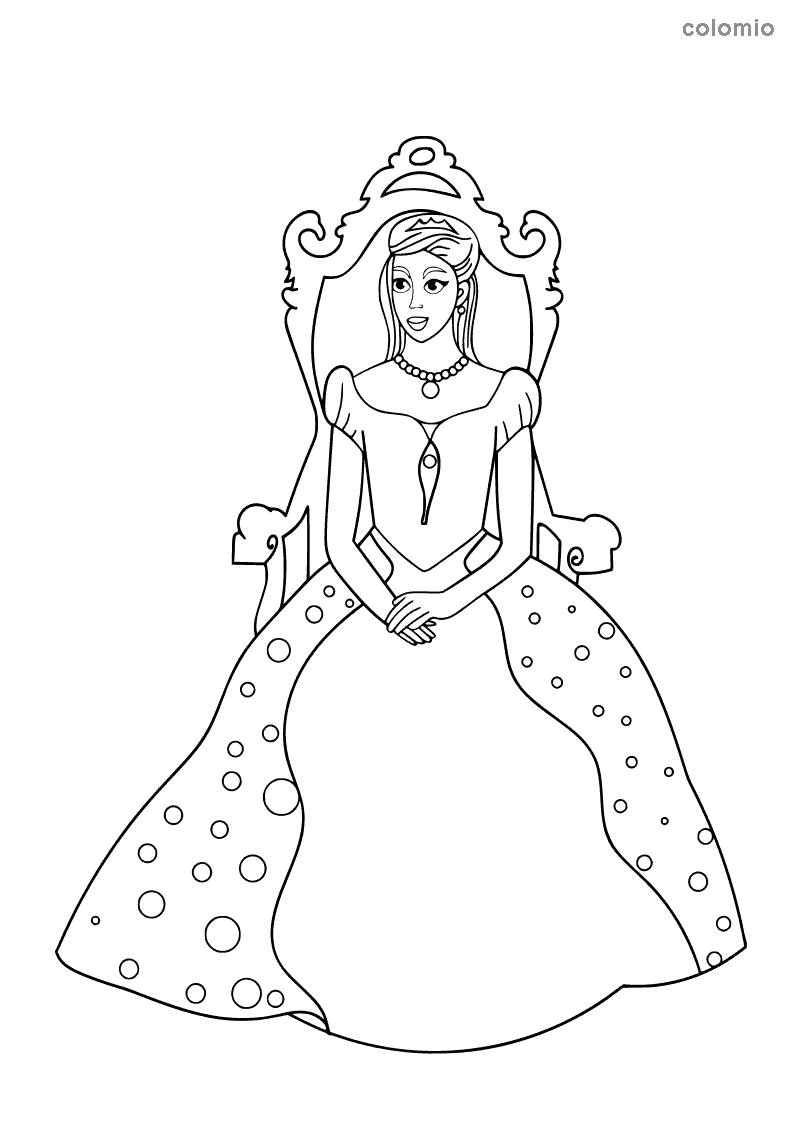 Princesses coloring pages free printable princess coloring sheets