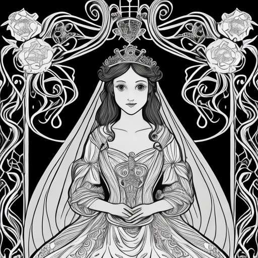 Magical princess coloring pages for children â