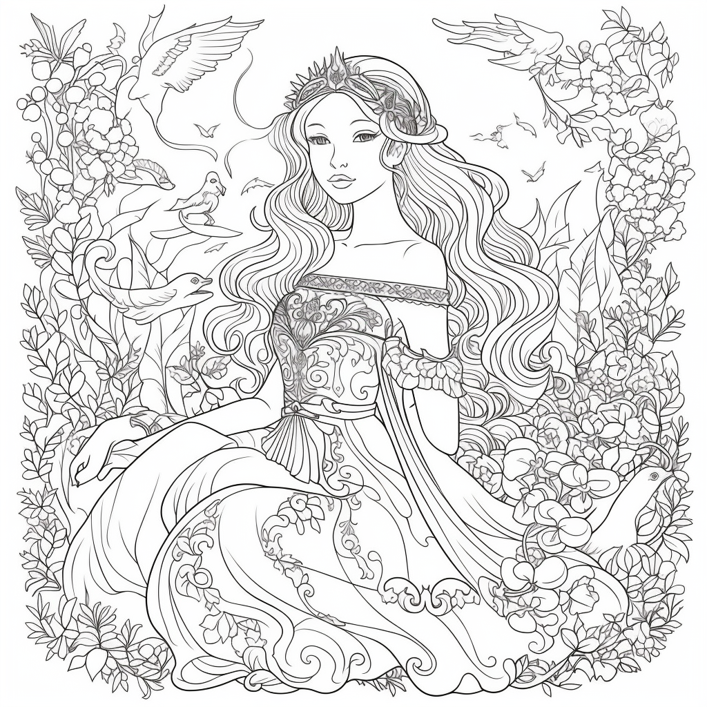 Ai midjourney prompt for coloring page