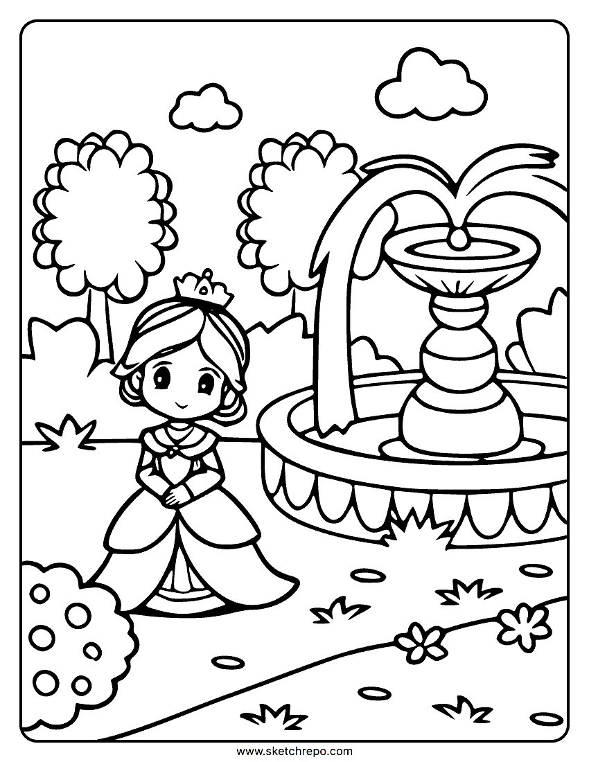 Princess coloring pages â sketch repo