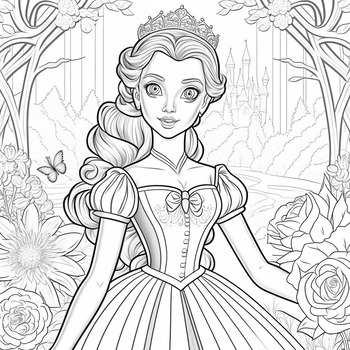 Princess coloring pages for kids by knowledge and teaching toolbox