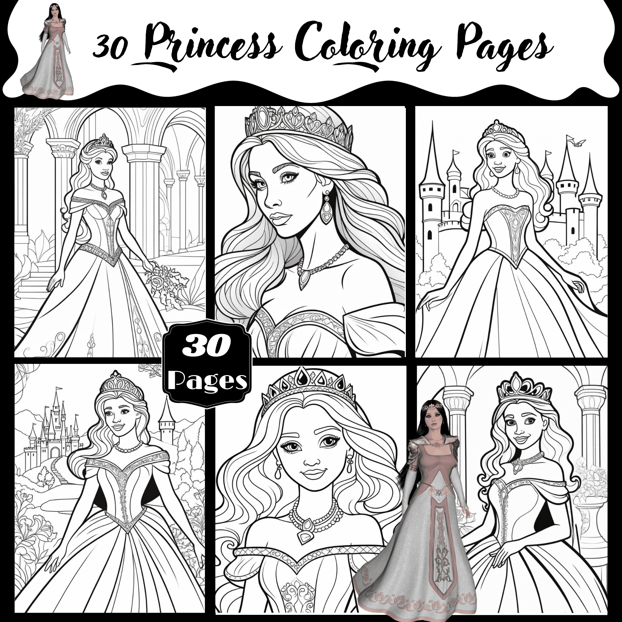 Princess coloring pages made by teachers