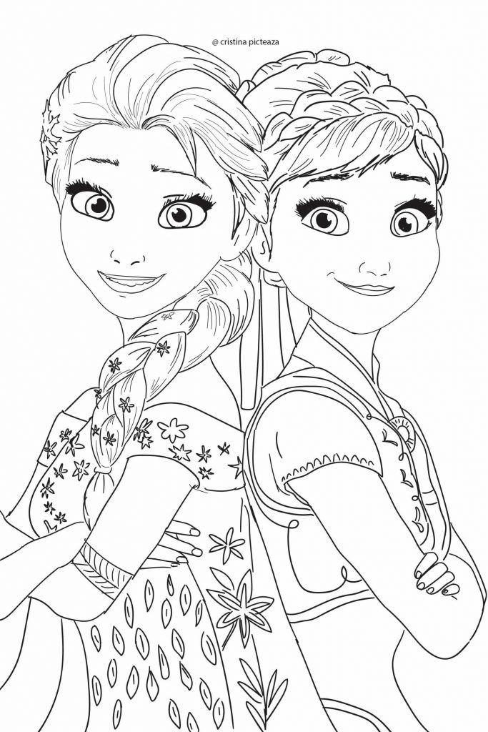 Frozen coloring pages