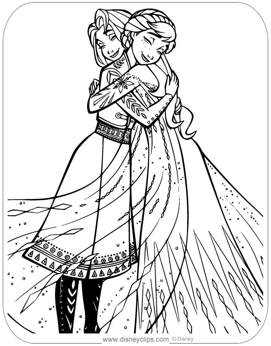 Frozen coloring pages