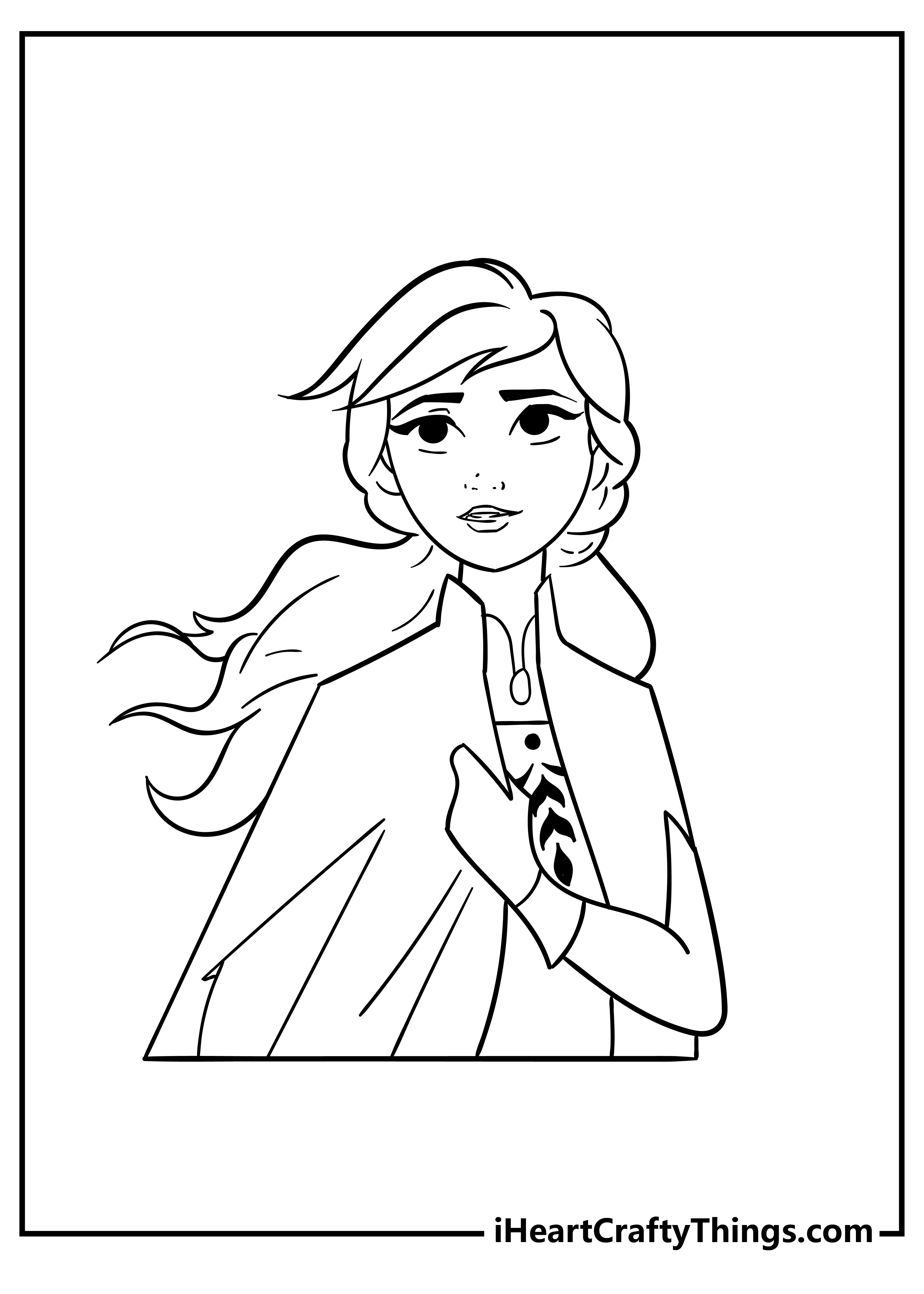 Elsa and anna coloring pages free printables