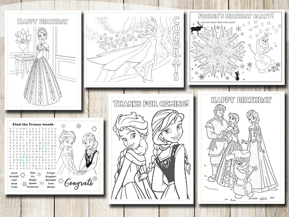 Frozen coloring pages instant download frozen party favors frozen birthday frozen coloring book frozen activities frozen anna elsa