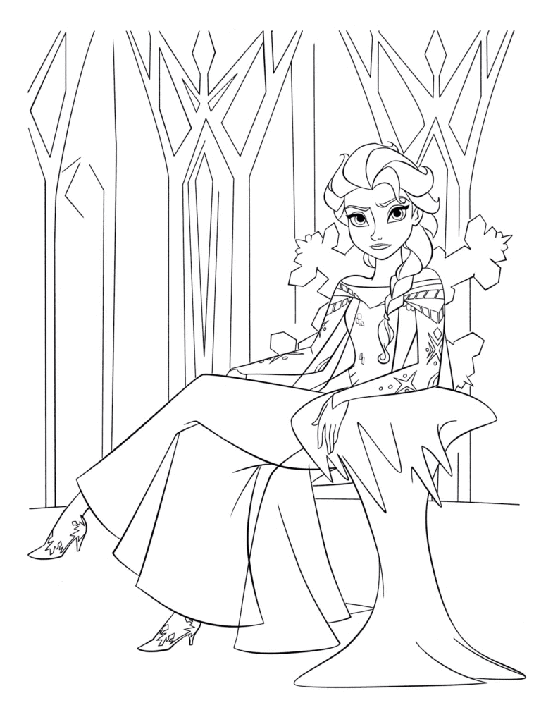 Free printable elsa coloring pages for kids