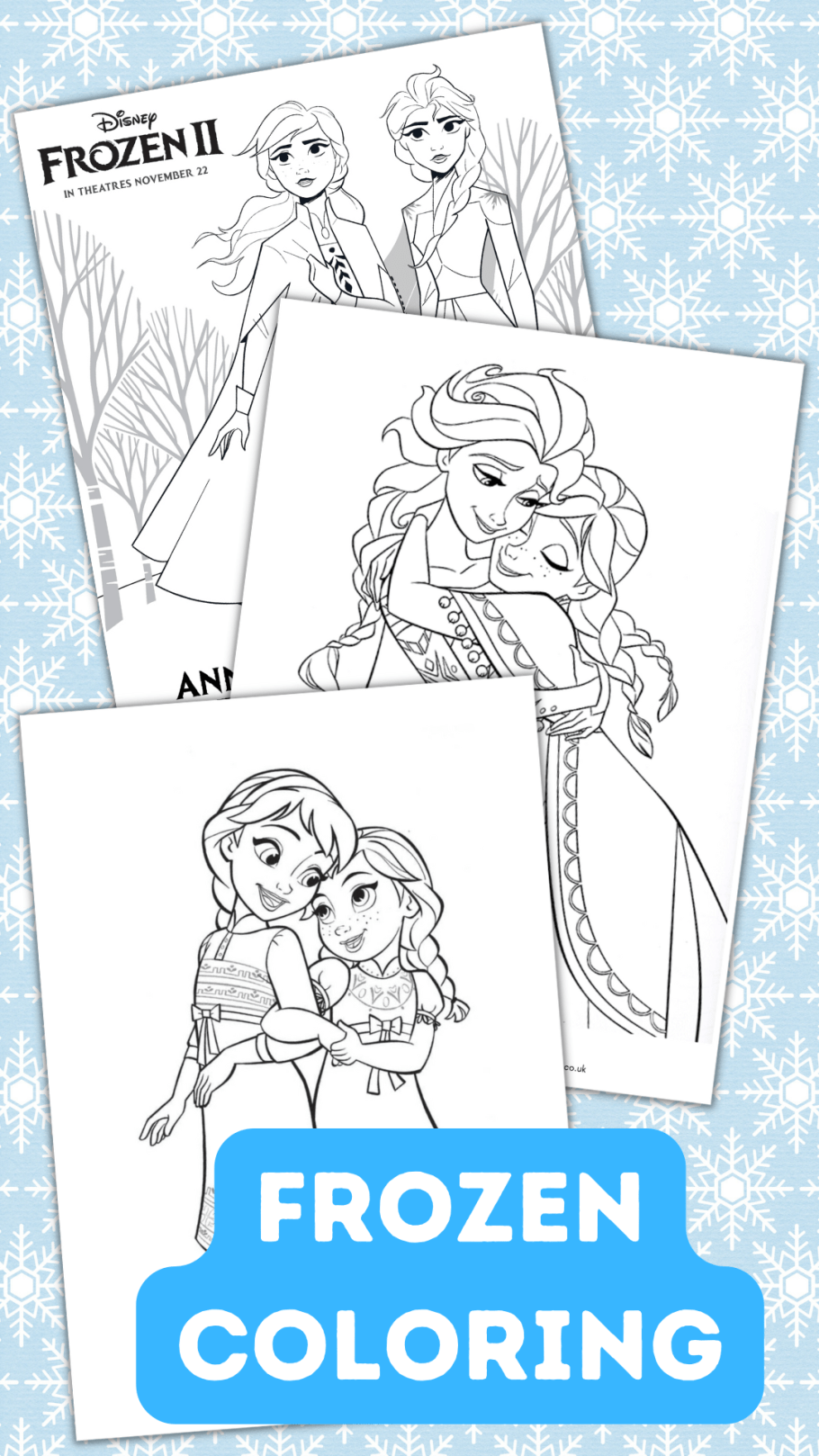 Frozen loring pages elsa anna olaf and more