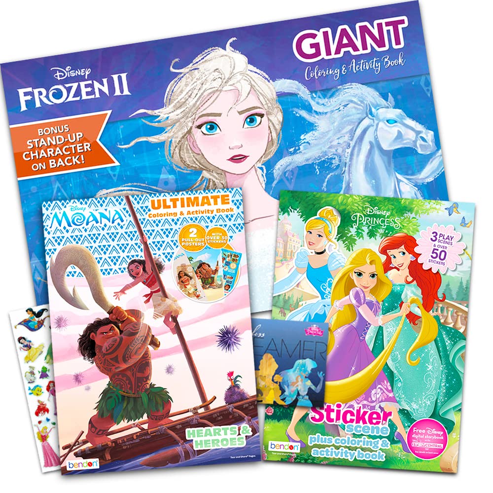 Disney princess frozen coloring and activity book super set