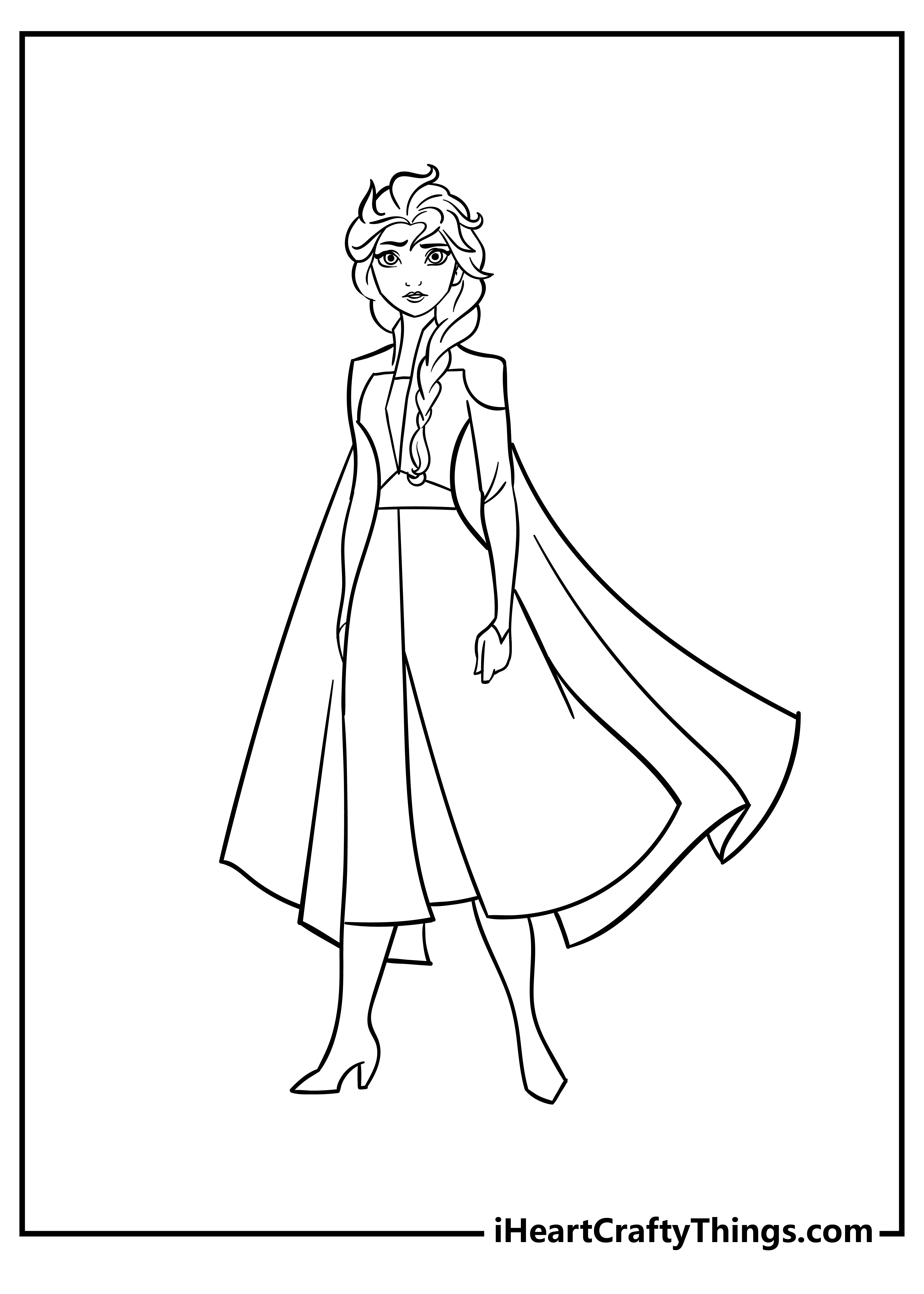 Elsa and anna coloring pages free printables