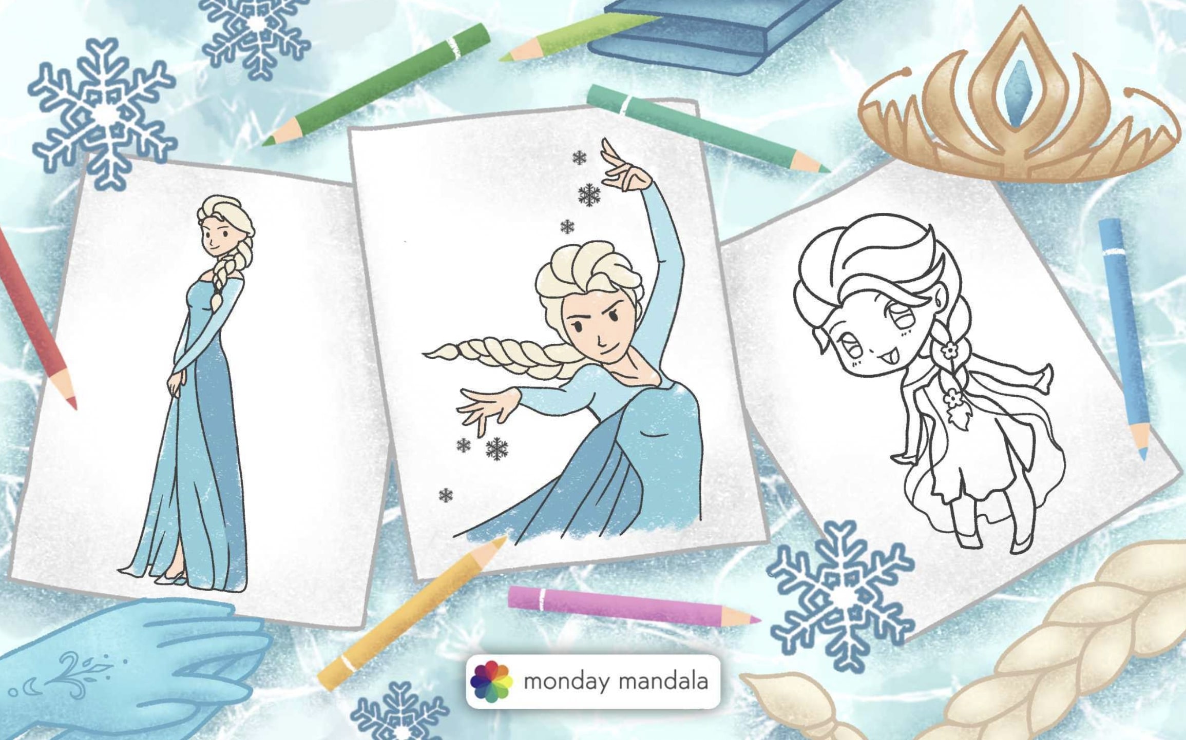 Elsa coloring pages free pdf printables