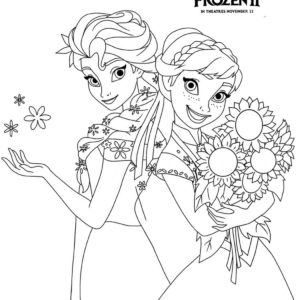 Elsa and anna coloring pages printable for free download