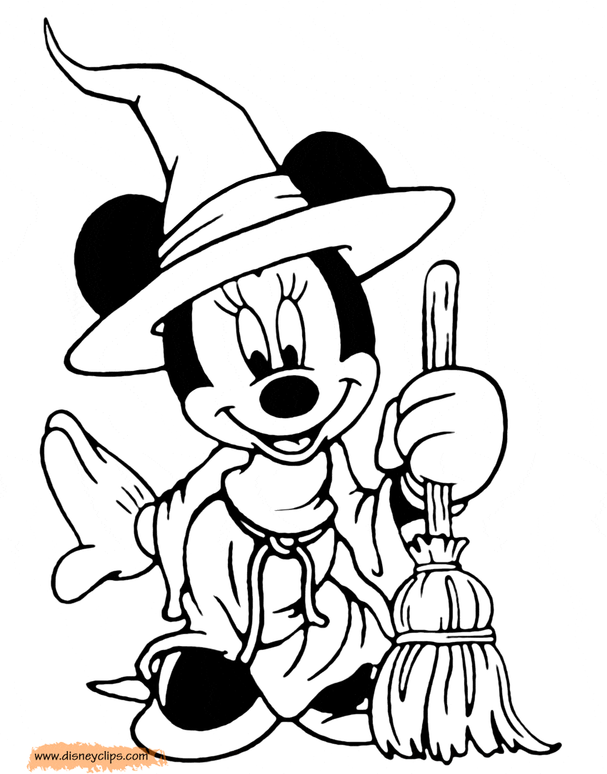 Disney halloween coloring pages