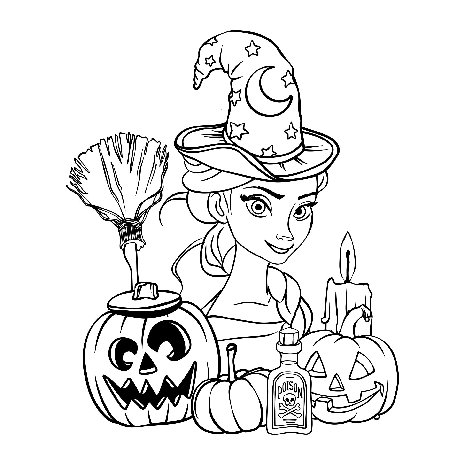 Best disney halloween coloring pages printable pdf for free at