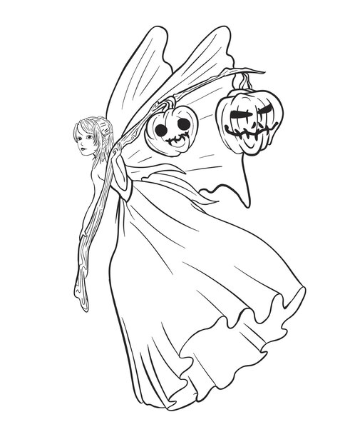 Page halloween coloring book girls images