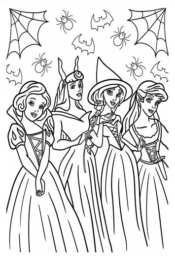 Disney halloween coloring pages