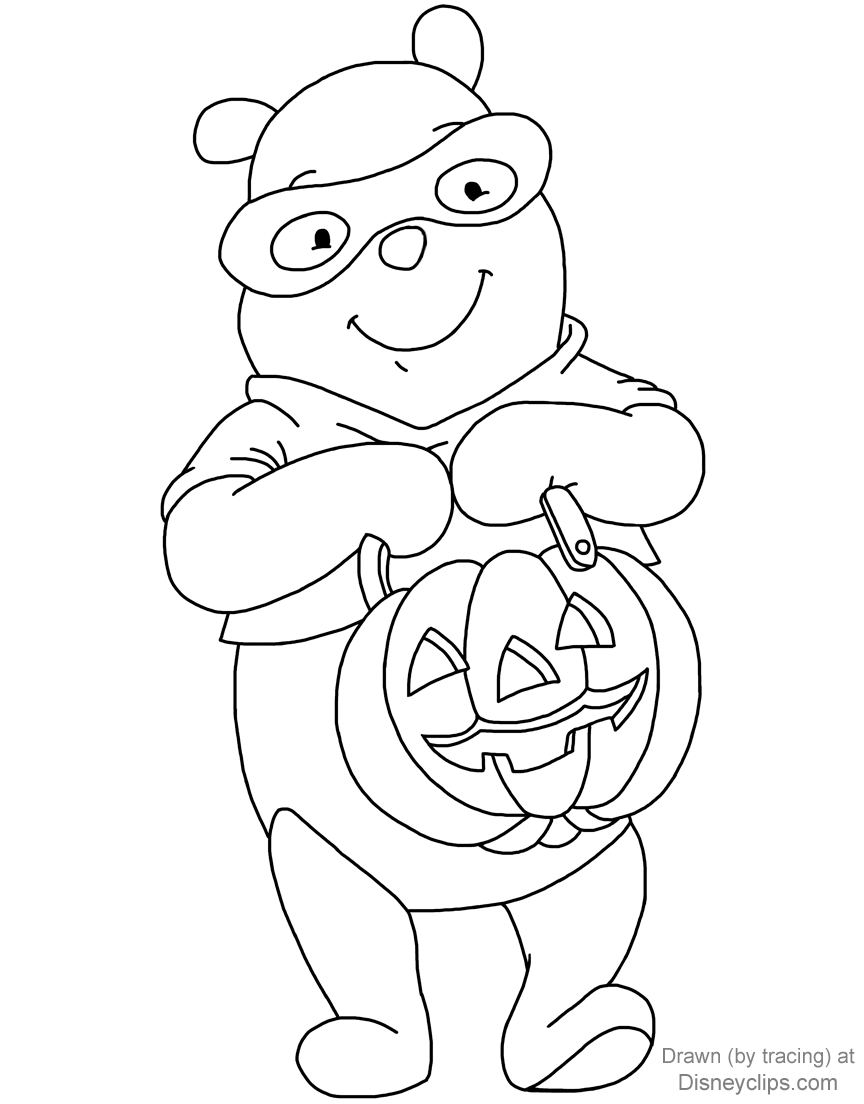 Disney halloween coloring pages