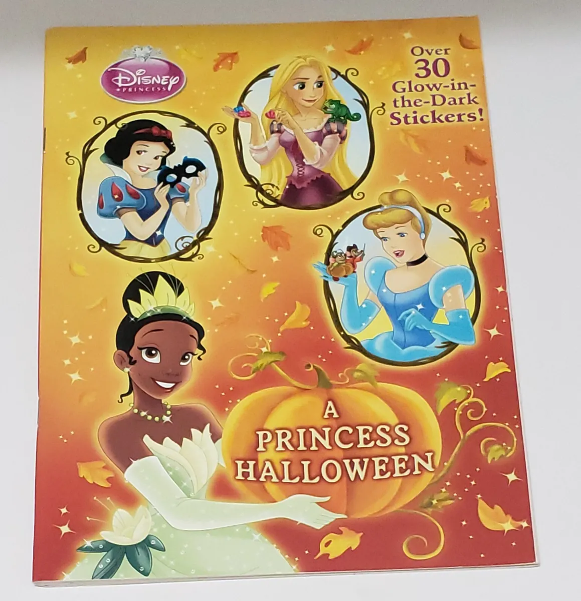 Disney a princess halloween halloween coloring book w glow in the dark stickers