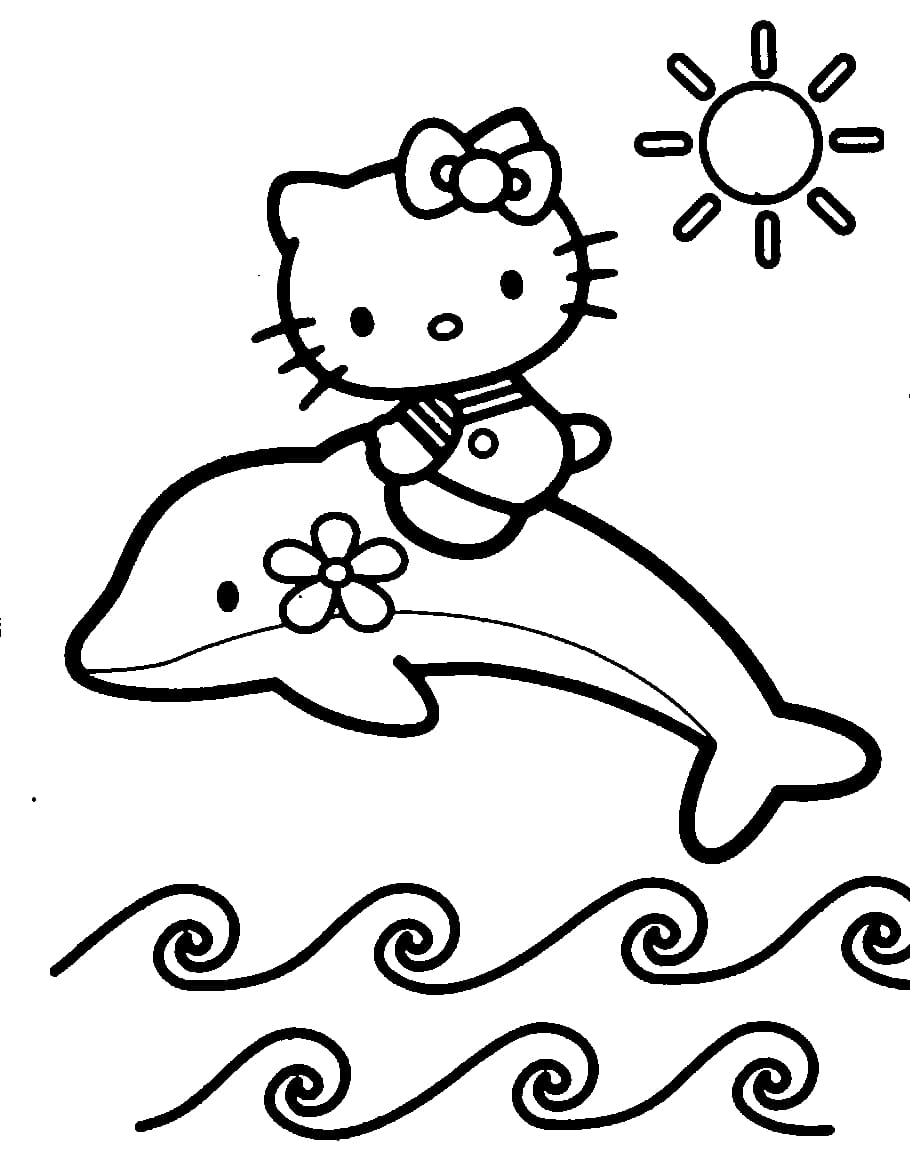 Hello kitty coloring pages