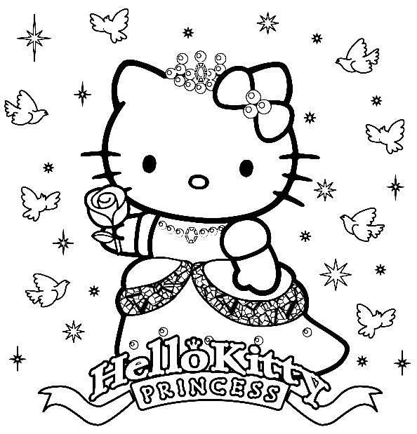 Hello kitty coloring pages