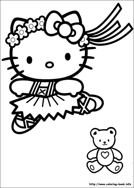 Hello kitty coloring picture