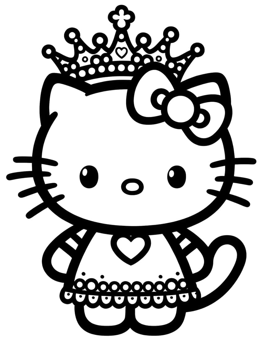 Hello kitty coloring pages