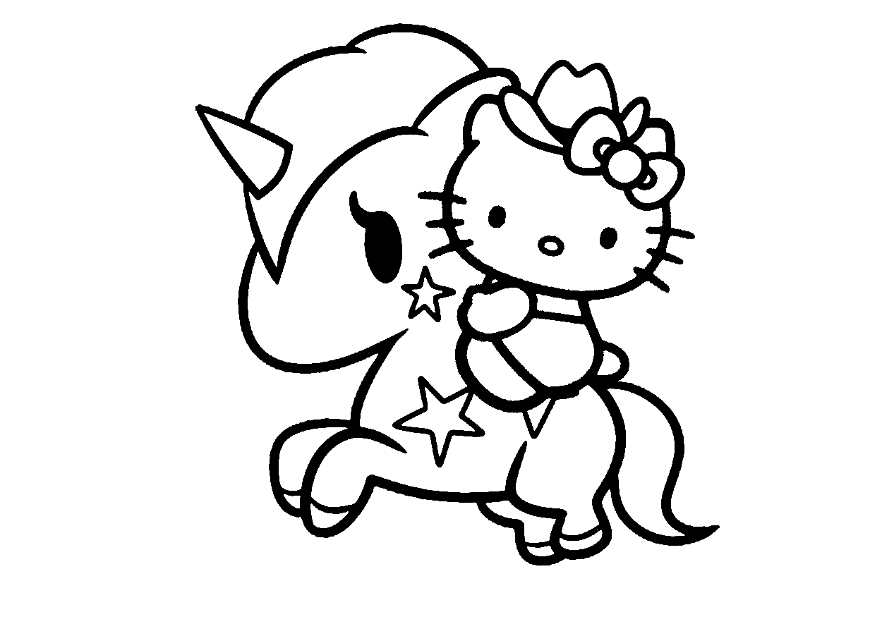 Printable hello kitty coloring cute and easy print color craft