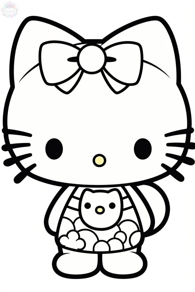 Hello kitty coloring pages