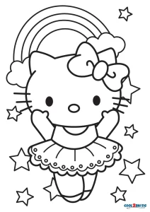 Free printable hello kitty coloring pages for pages