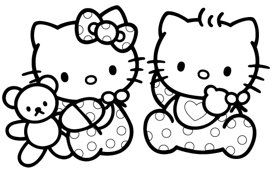 Free hello kitty coloring pages team colors