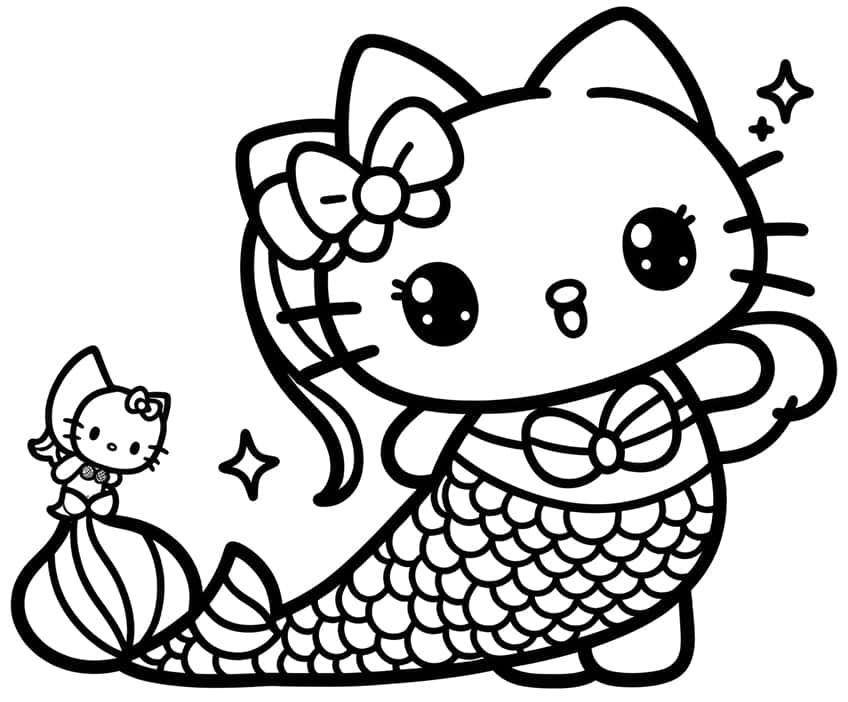 Hello kitty coloring pages