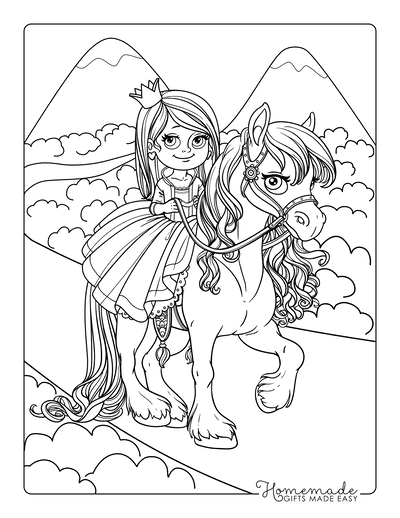 Free princess coloring pages for kids