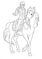 Barbie horse coloring pages printable for free download