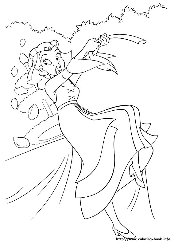 The princess and the frog coloring picture