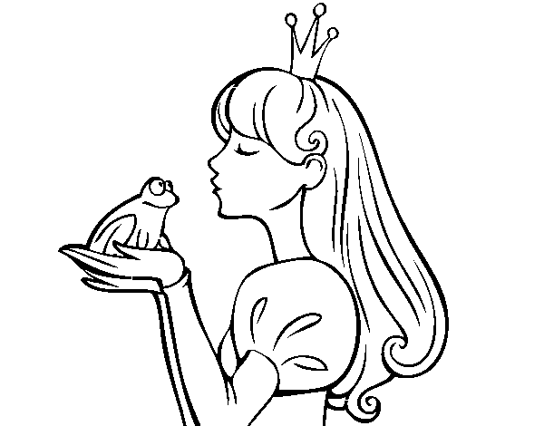 The princess and the frog coloring page