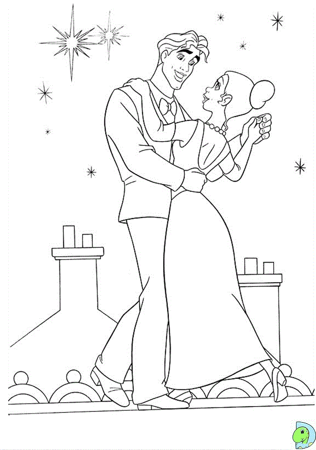 Princess and the frog coloring pages printable for free download