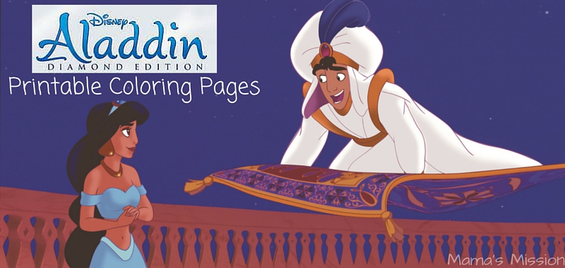 Disneys aladdin princess jasmine printable coloring pages