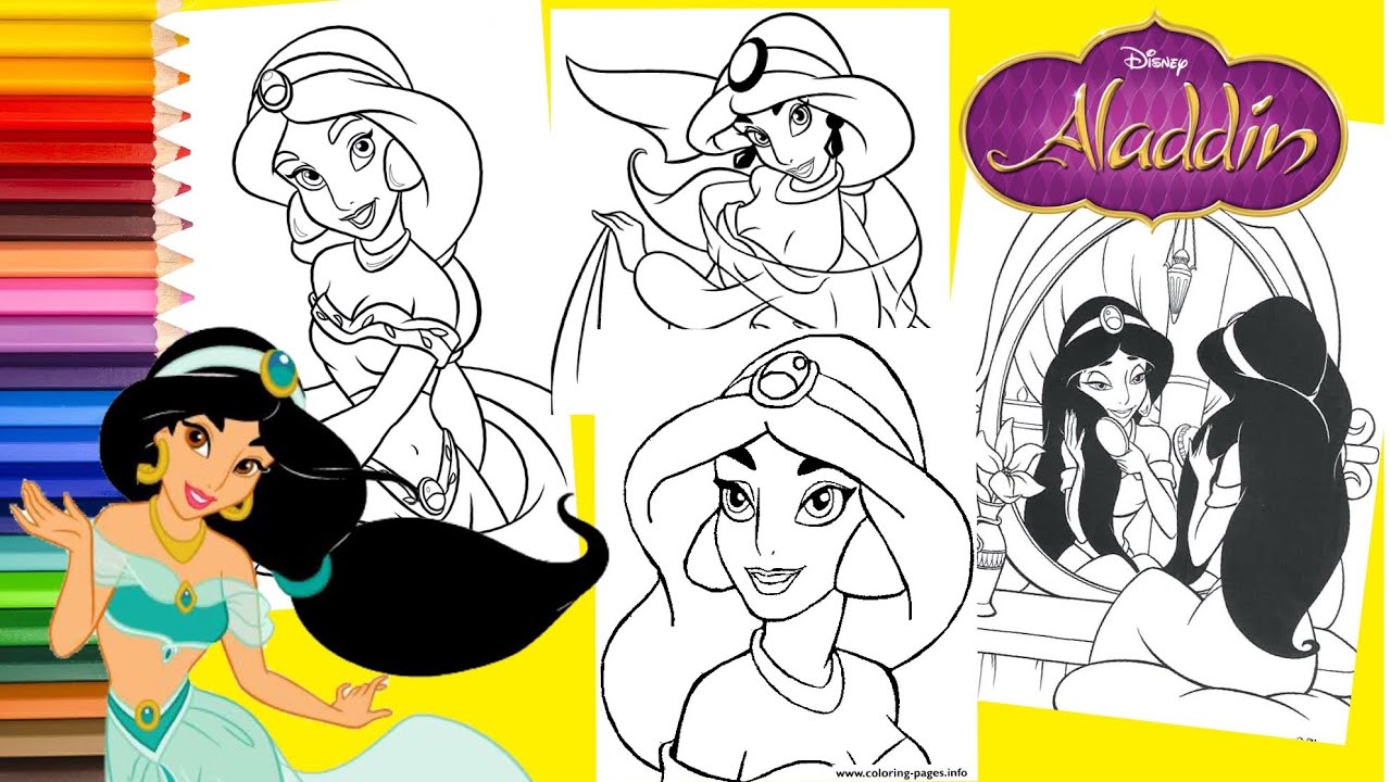 Coloring disney princess jasine