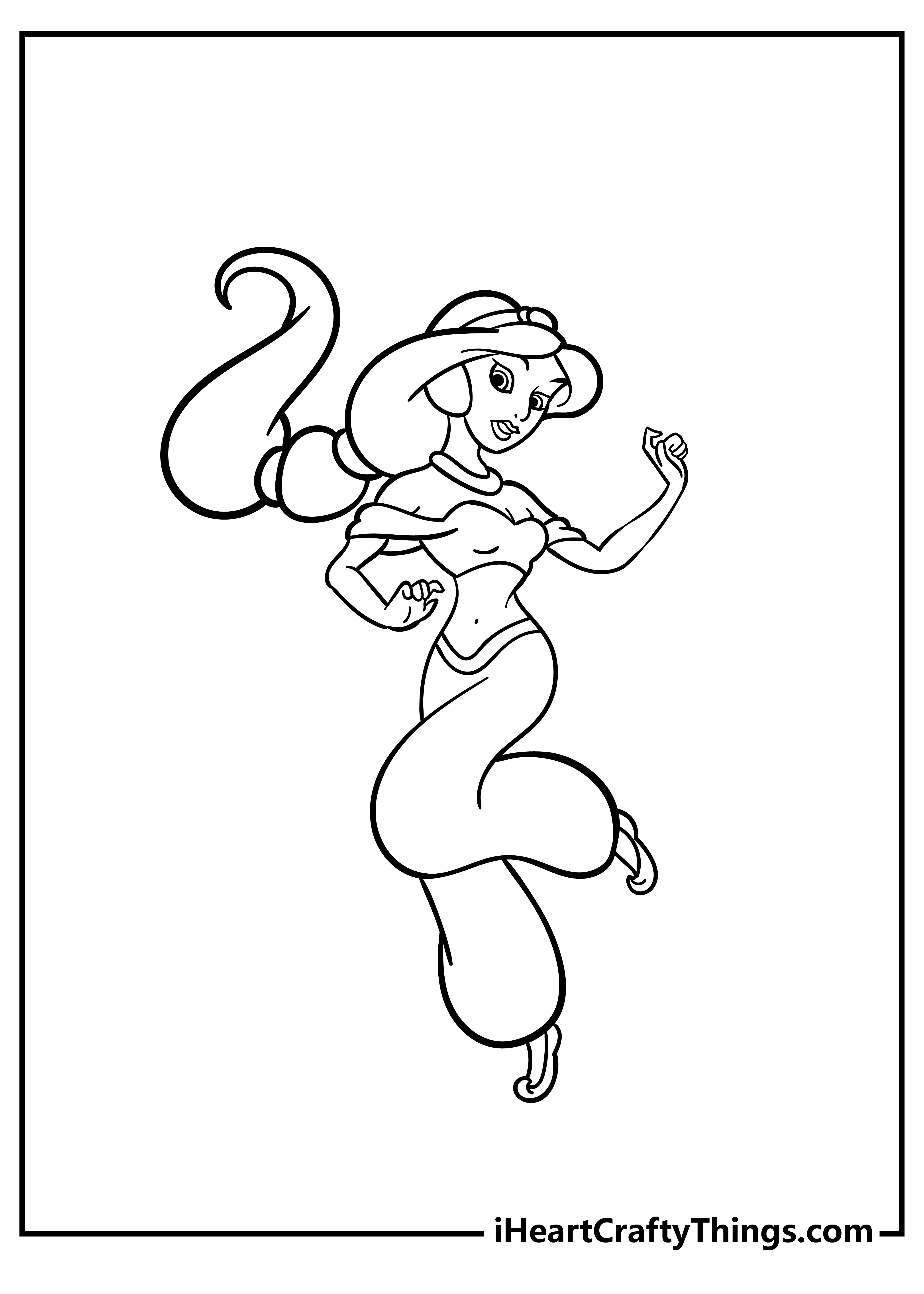 Jasmine coloring pages free printables