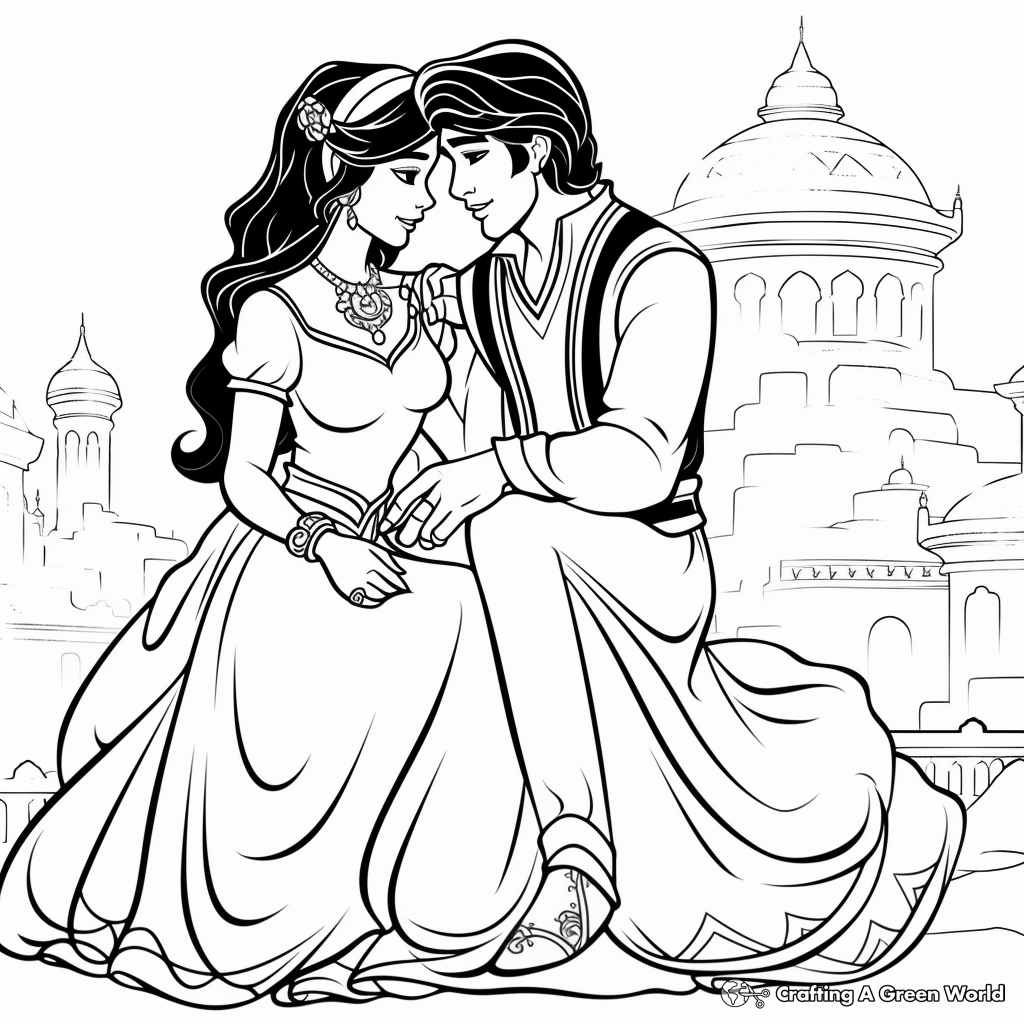 Princess jasmine coloring pages