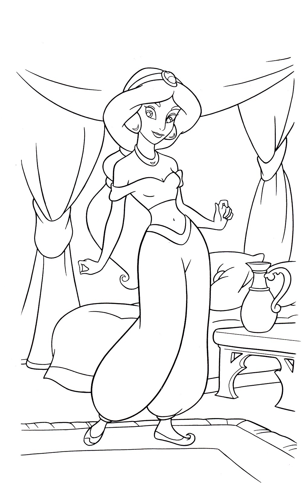 Free printable jasmine coloring pages for kids