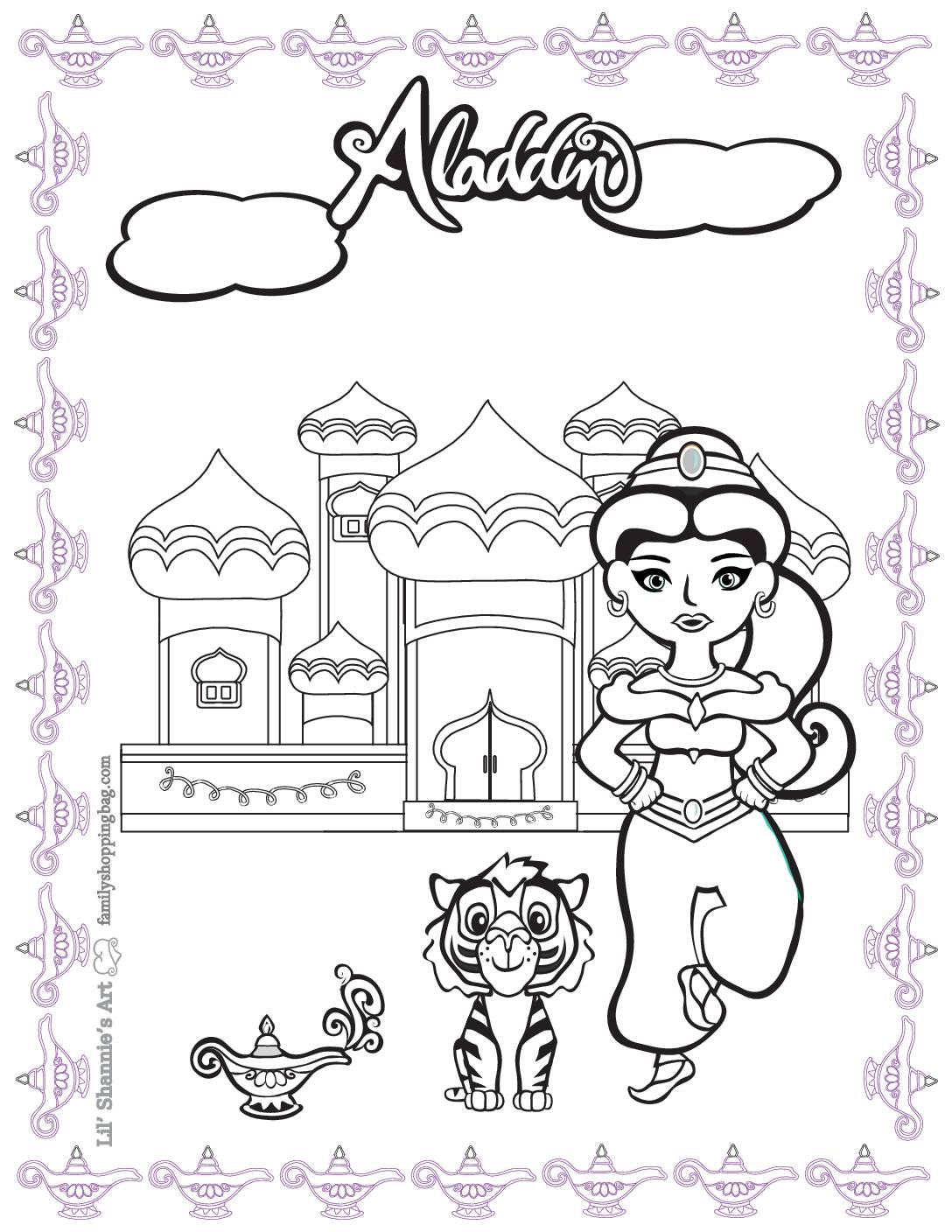 Coloring page aladdin