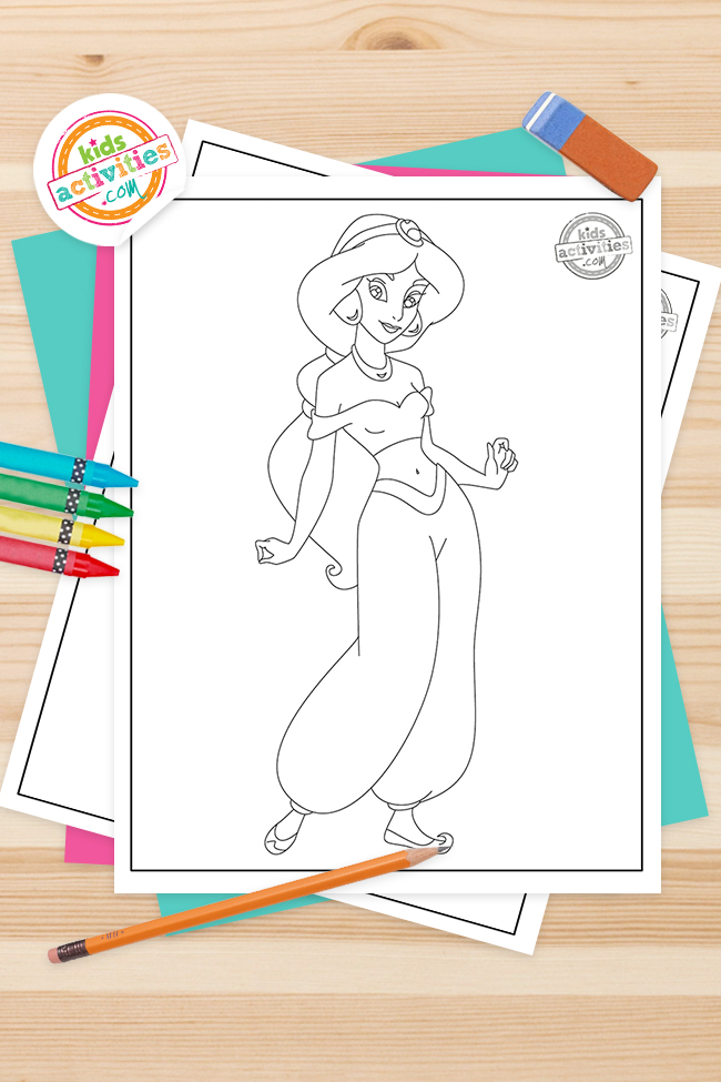 Beautiful princess jasmine coloring pages kids activities blog